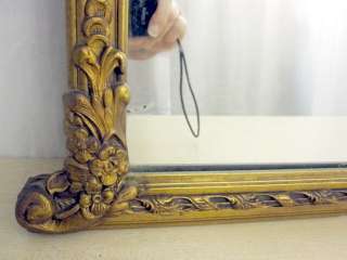   Mirror w Empire Style Frame Gold Gilt Great Condition Gesso over Wood