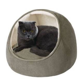  Precision Pet Chenille Hooded Cat Bed Tan
