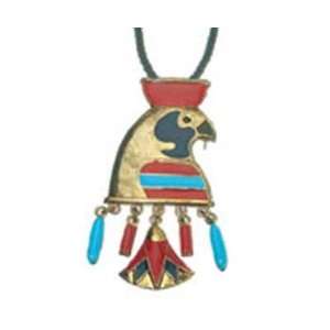 Horus W/ Lotus Pendant Collectible Medallion Necklace Accessory Jewel