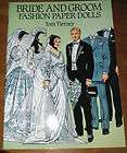1990 Tom Tierney Bride and Groom Fashion Paper Dolls Bo