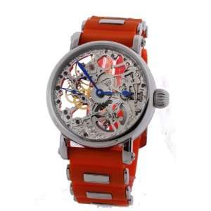 Rougois Mechanique Silver tone Skeleton Watch RM878  