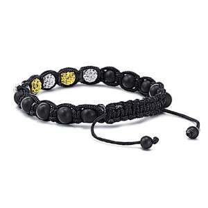   Beads Matte Onyx Black String Adjustable Unisex Bead Bracelet: Jewelry