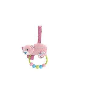  Gund Baby Hulahoop Pink Cat Beaded Rattle: Toys & Games