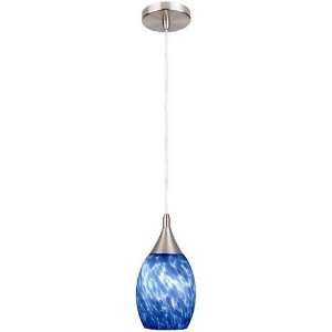  Oceanic Pendant Lamp 121hx5.5w Mixed Blue Glas