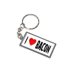  I Love Heart Bacon   New Keychain Ring Automotive