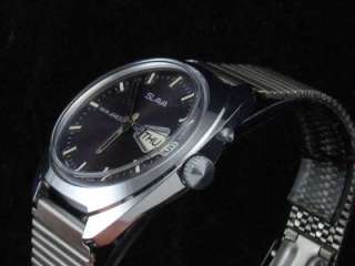 USSR russian watch Slava automatic NOS dark violet new wristwatch 