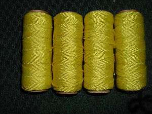 18 YELLOW BRAIDED MASONS LINE 100 ROLL , FOUR ROLLS ONE PRICE FREE 