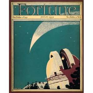  1932 July Fortune Cover Metzl Astronomy Observatory Sky 