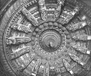 INDIA Mount Abu Ceiling of a Jain Sanctuary, c1885  