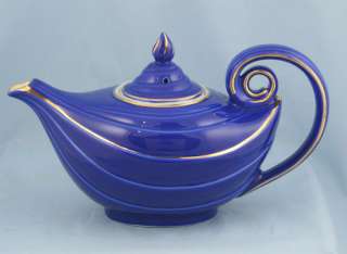 Hall Aladdin Teapot Marine Blue Standard Gold  
