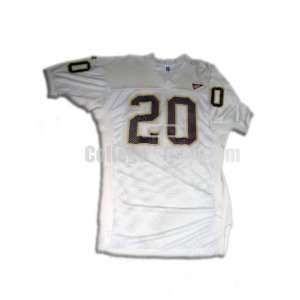  White No. 20 Game Used Central Michigan Russell Football 