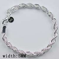 925 Sterling Silver 8inch Bangle Bracelet BX53  