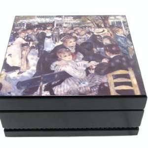   : Jewellery box wooden musical Les Impressionnistes black.: Jewelry