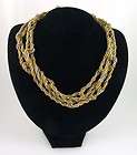 VINTAGE 40S EGYPTIAN REVIVAL GOLD TONED METAL CHAIN MA