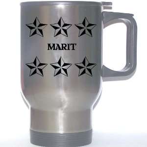  Personal Name Gift   MARIT Stainless Steel Mug (black 