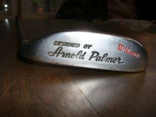 Designed by Arnold Palmer Wilson Putter Red Leather Grip Vintage Golf 