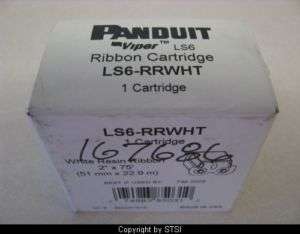 Panduit LS6 RRWHT Printer Ribbon Cartridge, White ~STSI 074983850310 