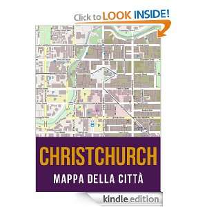 Christchurch, Nuova Zelanda mappa della città (Italian Edition 