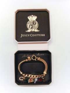 NEW Juicy Couture Gold or Silver Bracelets With multi Bling Charms in 