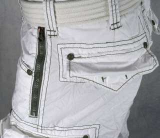 JETLAG Mens Cargo Shorts LCY London city airport White w/ removable 