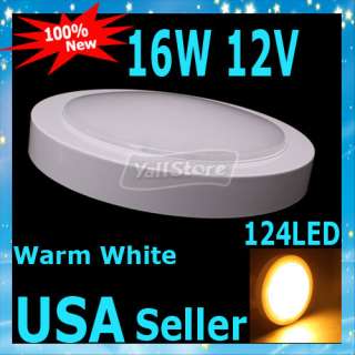   12V SMD5050 3500K Warm White 124LED Round Celling Light Lamp  