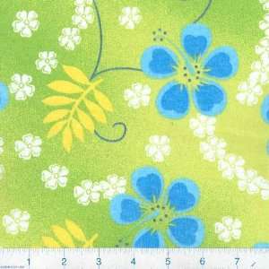  60 Wide Jersey Knit Fabric Floral Lime By The Yard: Arts 