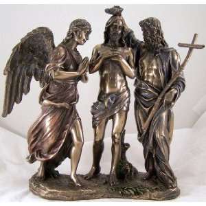  Bronze the Baptism of Christ Religious Jesus Statue
