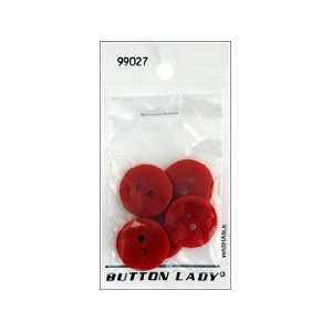  JHB Button Lady Buttons Red 3/4 5 pc (6 Pack) Pet 
