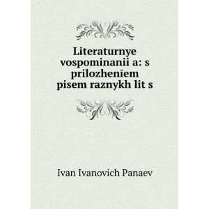   raznykh litÍ¡s (in Russian language) Ivan Ivanovich Panaev Books