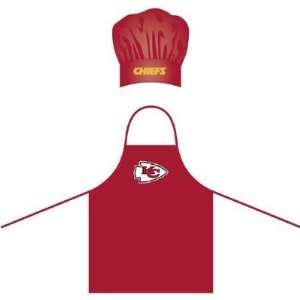  Kansas City Chiefs NFL Barbeque Apron and Chefs Hat 