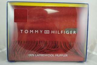 NWT MENS TOMMY HILFIGER 100% LAMBSWOOL SCARF MUFFLER REVERSIBLE IN 