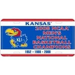 Kansas Jayhawks NCAA Basketball Champions License Plate Plate Tag Tags 