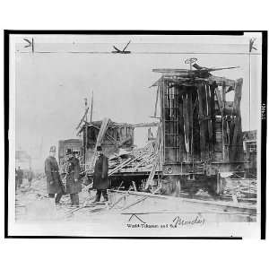   ,Civilian survey ruins,Lehigh Valley Railroad tracks,1916,explosion