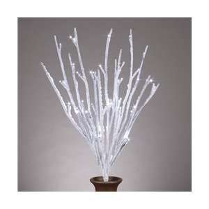  20 Bendable Flocked Lighted Branches, 40 LED, Battery 