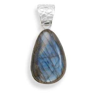   Silver Pendant, with double strand labradorite bead necklace Jewelry