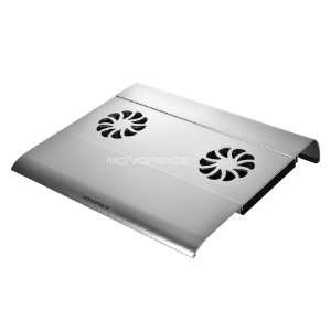  Aluminum Laptop Cooling Stand w/ Built In 70mm Fan   Black 