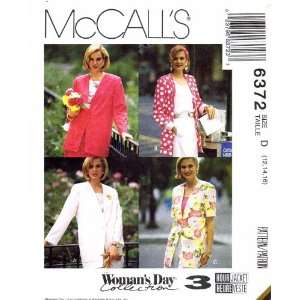  McCalls 6372 Sewing Pattern Womens Unlined Jacket Size 12 