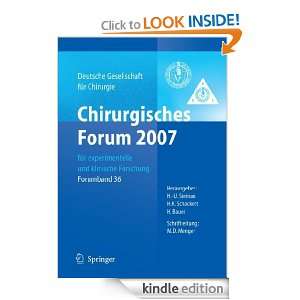 Forum 2007 für experimentelle und klinische Forschung 124. Kongress 