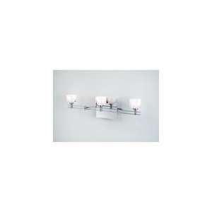  Series 3 Light Bath Vanity Light in Chrome with Krystall Square glass