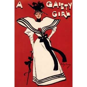  A GAIETY SHOW GIRL VINTAGE POSTER CANVAS REPRO