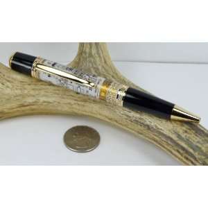  White Circuit Board Sierra Vista Pen With a Gold Finish 