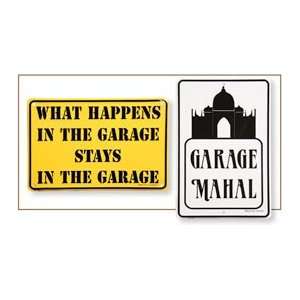   Happens In The Garage Stays In The Garage Sign Patio, Lawn & Garden