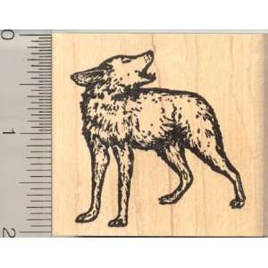 Medium Coyote Howling Rubber Stamp Arts, Crafts & Sewing