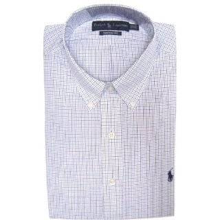   Button down Dress Shirt in Black and Blue Tiny Check, Navy