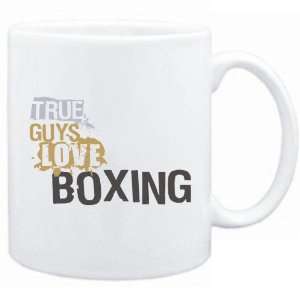  New  True Guys Love Boxing  Mug Sports