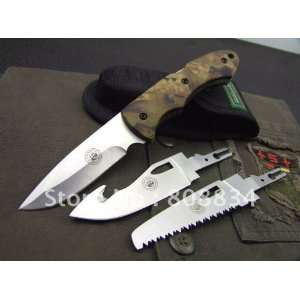 oem field & stream three removable multi functional combination knife 