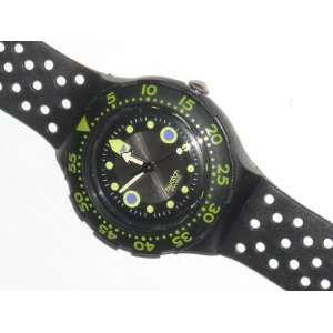  Swatch Shamu Black Wave Scuba Swiss Quartz Watch 