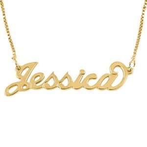    18k Gold Plate Name Necklace   Custom Made Any Name: Jewelry