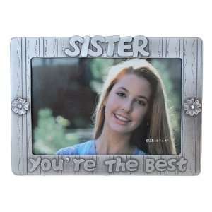  6 x 4 Sister Ure the Best Pewter Picture Frame