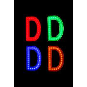  Yellow Single D Letter Led Sign
